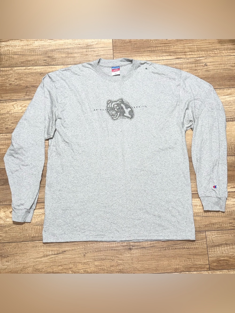 Champion BYU Cougars Throwback Early 00's Logo Long Sleeve T Shirt Mens 2XL